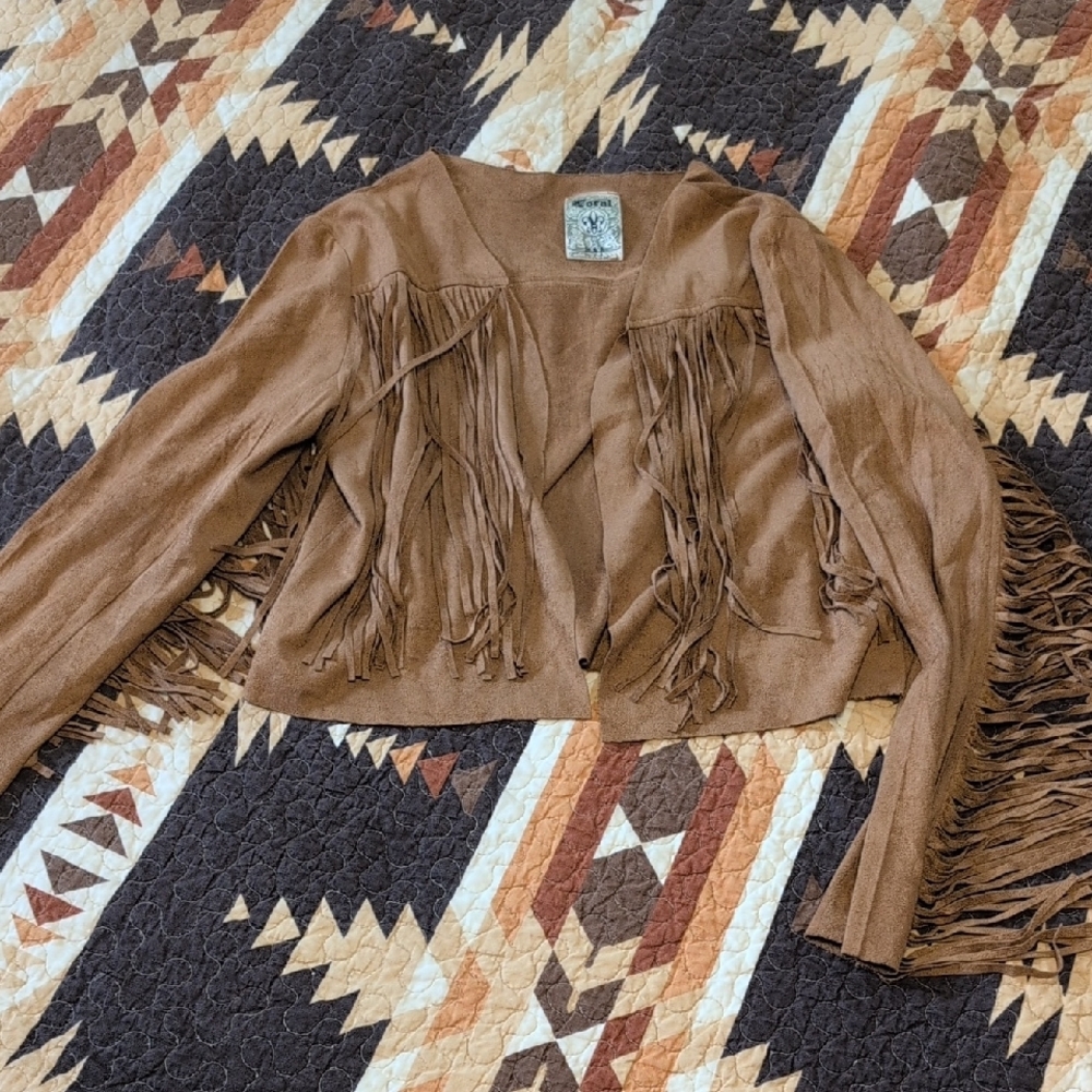 Brown Fringe Jacket